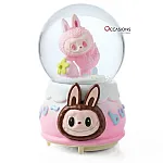 Labubu Snow Globe - Pink (H:16cm) - With Light