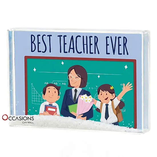 Best Teacher Ever Frame - Glitter Frame (9.5x6cm)