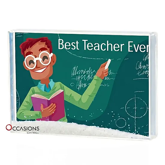 Male Best Teacher Ever Frame (9.5×6 cm)