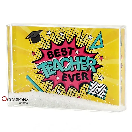 Best Teacher Ever Comic Frame (9.5×6 cm)