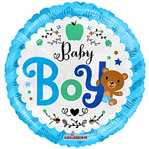 Baby Boy Teddy Balloon - 46cm