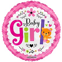 Baby Girl Teddy Balloon - 46cm