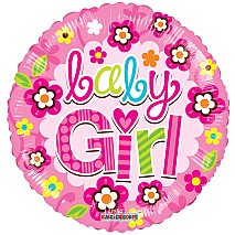 Baby Girl Flowers Balloon - 46cm