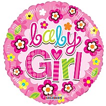 Baby Girl Flowers Balloon