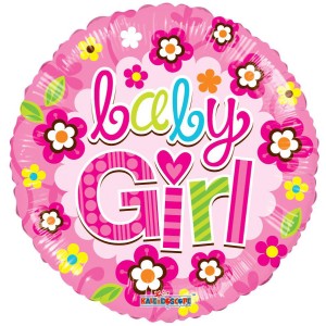 Baby Girl Flowers Balloon - 46cm