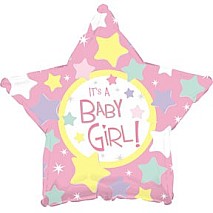 Baby Girl Stars Balloon - 46cm