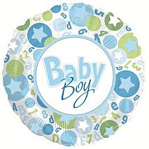 Baby Boy Blue & Green Balloon