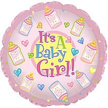 It's a Baby Girl Bottles Balloon