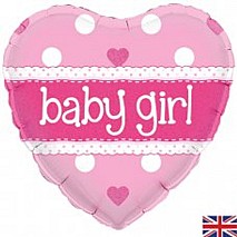 Heart Baby Girl Balloons