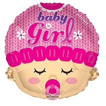 Baby Girl Head Shape balloon