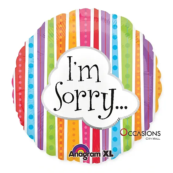  I'm Sorry Colorful Lines Balloon 