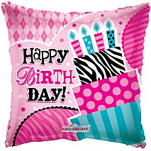 Birthday Patterned Cake Balloon