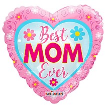 Best Mom Ever Heart Balloon