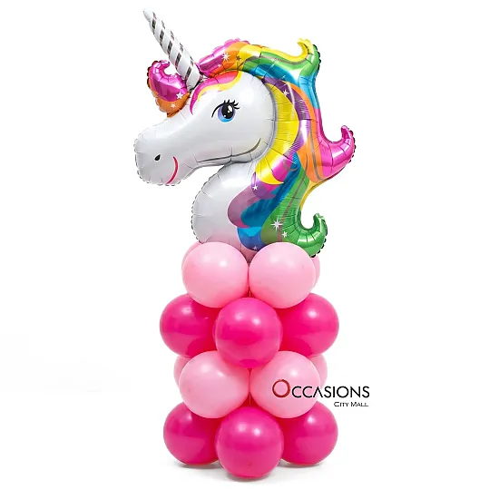 Colorful Unicorn Standing Balloons