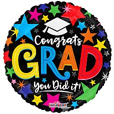 Congrats Grad Stars Balloon