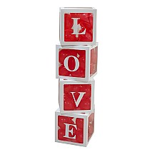 4 White Love Balloon Boxes