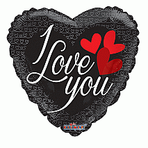 I Love You Black Balloon