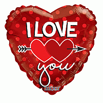 Two Hearts On Red Balloon
