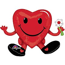 Sitting Smiley Heart Guy Balloon
