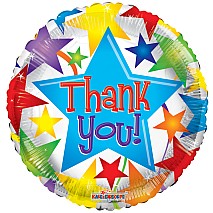 Thank You Colored Stars Balloon
