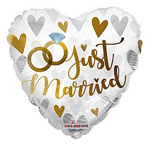 Just Married Heart Balloon
