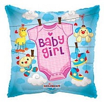 Baby Girl Clothes Balloon - 18 inch