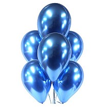 Blue Chrome Balloons- 6