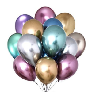 Colored Chrome Balloons- 12