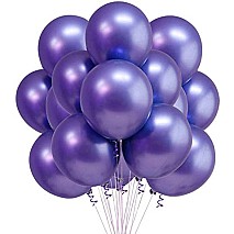 Purple Chrome Balloons- 12