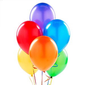 6 Colored balloons