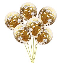 Gold Confetti Balloons- 6