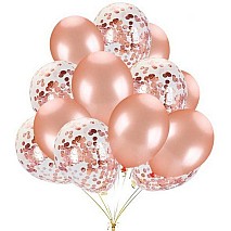 Rose Gold Mix Confetti Balloons-12