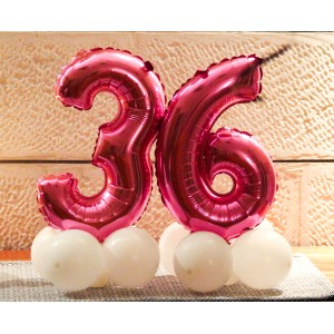 Numbers Balloon 34cm - 4 colors available