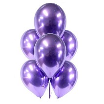 Purple Chrome Balloons- 6