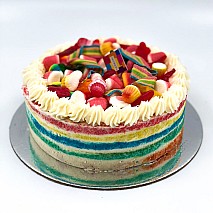 Rainbow Naked Cake by Secrets