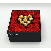 Blooming Love Ferrero & Roses Arrangement (Small)