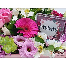 Mom Flowers arrangement with Frame