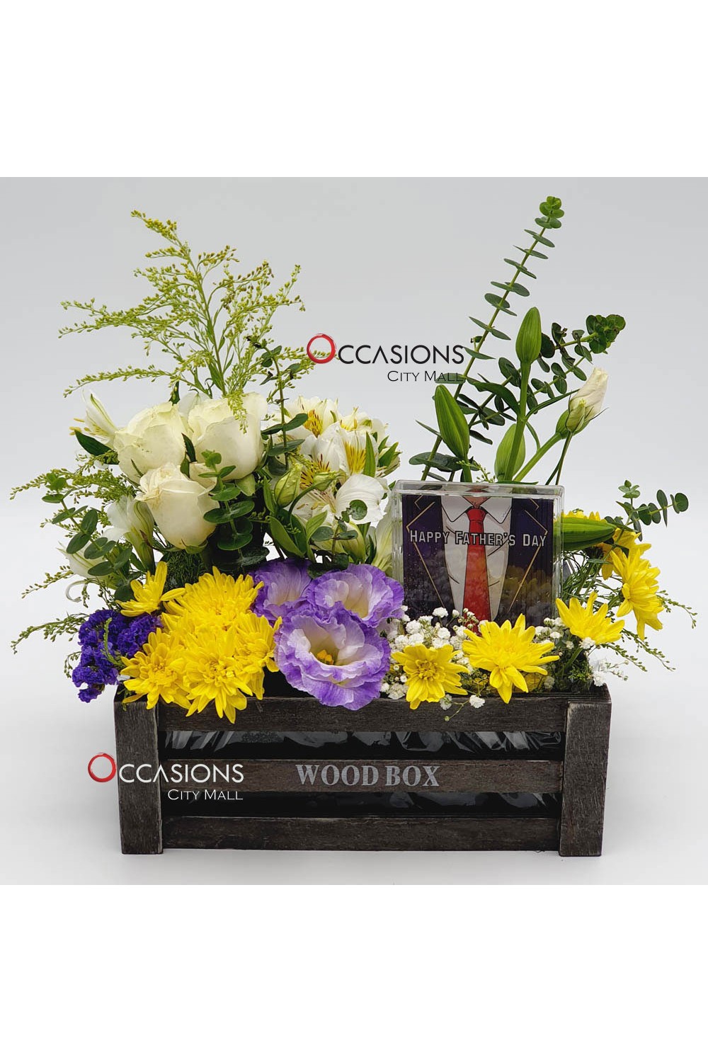 Happy Father's Day Flower Arrangement with Frame