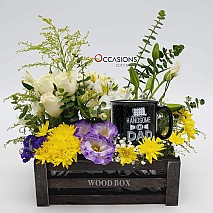 Handsome Like Dad Mug Flowers Arrangement