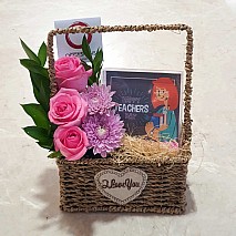 Teachers Day Roses Basket