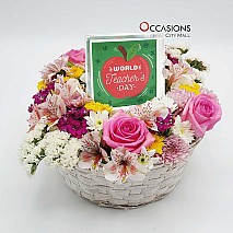 World Teachers Day Flower Basket