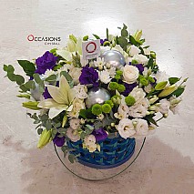 Blue Basket Flowers