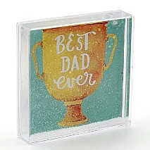 Best Dad Ever - Glitter Frame (10.5x10.5cm)