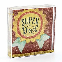 Super Dad - Glitter Frame (10.5x10.5cm)