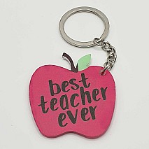 Teacher Apple Keychain