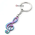 Colorful Music Note Keychain