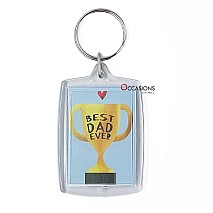 Best Dad Trophy Keychain