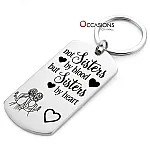Sisters By Heart Keychain