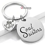 Soul Sisters , Silver Keychain