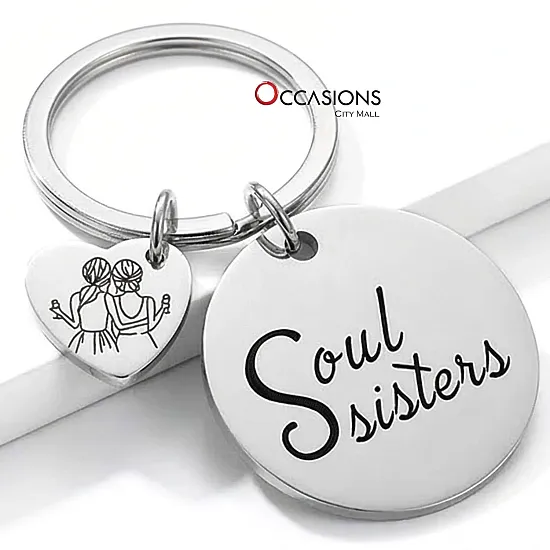 Soul Sisters , Silver Keychain